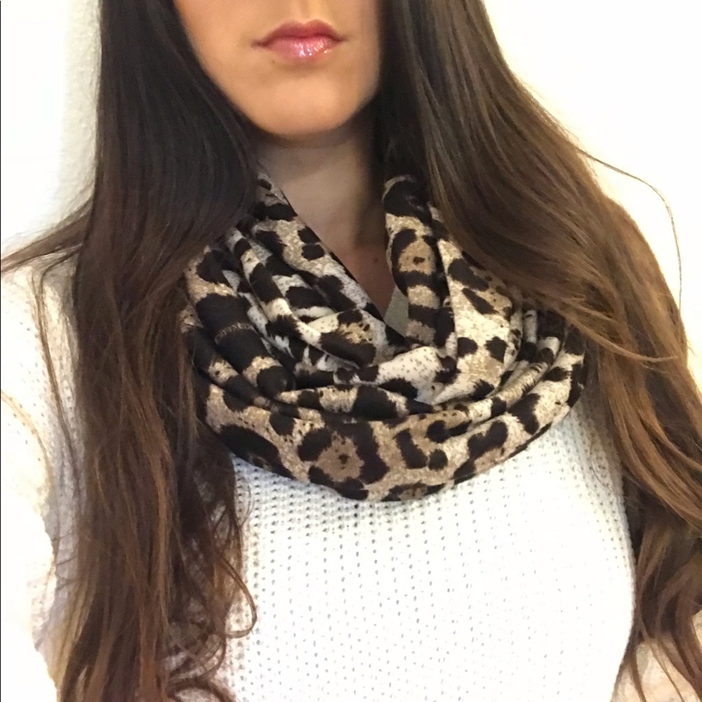 Brown Leopard Infinity Scarf - Picture 7 of 8